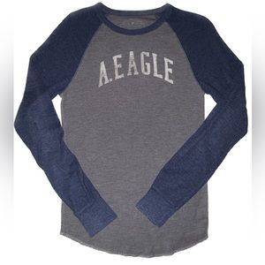 American Eagle Men’s Long-Sleeve Ribbed Raglan Tee